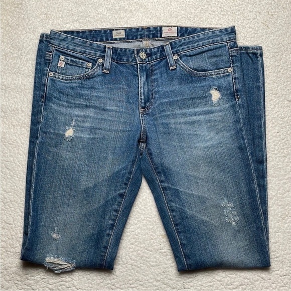 AG Jeans Stilt Cigarette Skinny Denim Jeans distressed Size 28 R - Picture 5 of 13